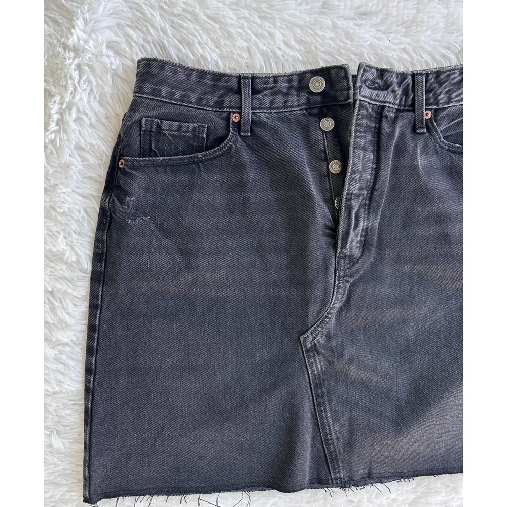 Old Navy Women's Size-12 Pencil Skirt High Rise Smooth Pockets Black Denim - Picture 4 of 8